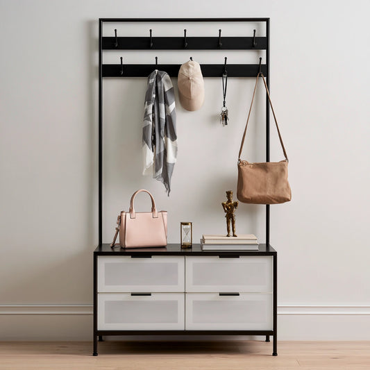 Organizer modulare in metallo, colore nero