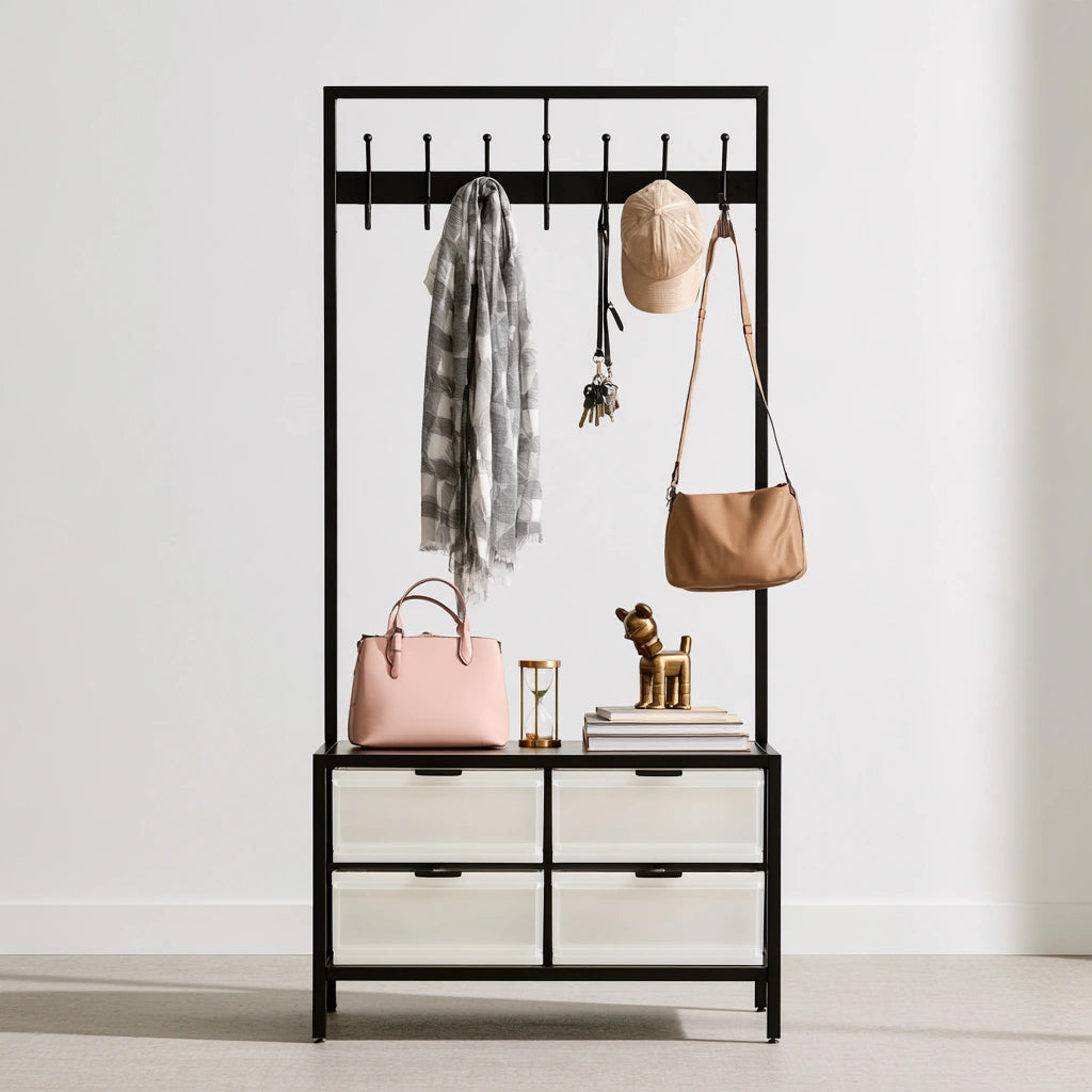 Organizer modulare in metallo, colore nero
