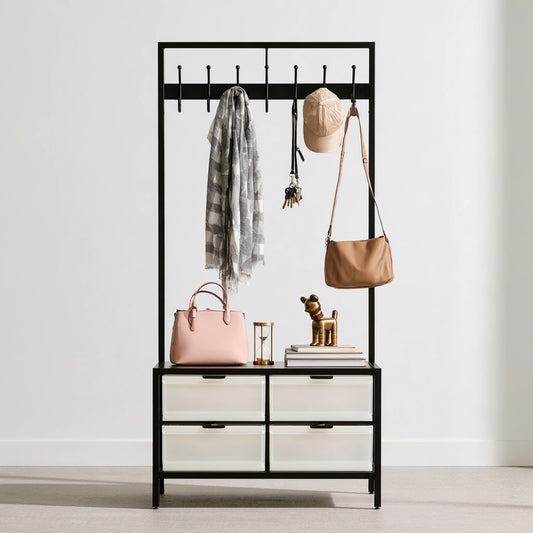 Organizer modulare in metallo, colore nero