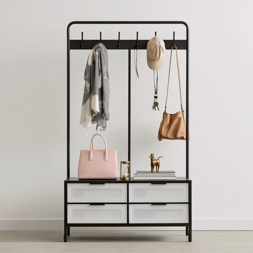 Organizer modulare in metallo, colore nero